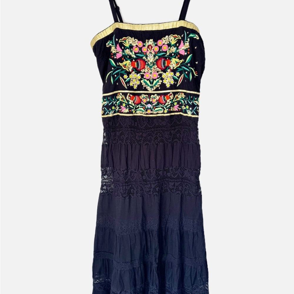 Stunning Black and Gold Maxi Dress